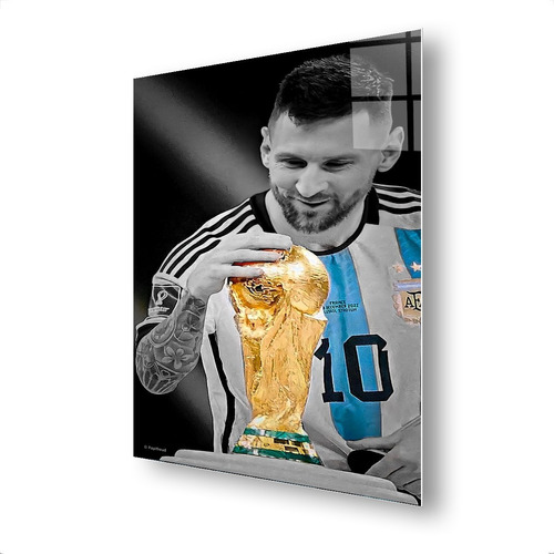 Cuadro Metalico Lionel Messi Copa Del Mundo Byng Arte 