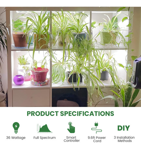 Grow Light Strip Kullsinss, 36 W, 360 Led, Espectro Completo