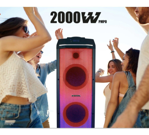 Imagen 2 de 5 de Parlante Aiwa Awpok100d 2000w Panel Completo Led Karaoke