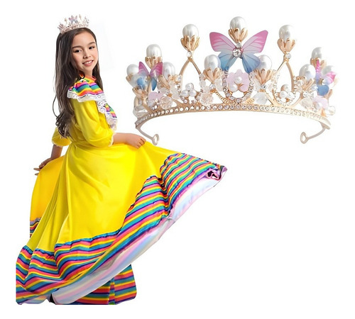 Zy Mariposas Perlas Coronas Reina Niña Boda Tocado Novias