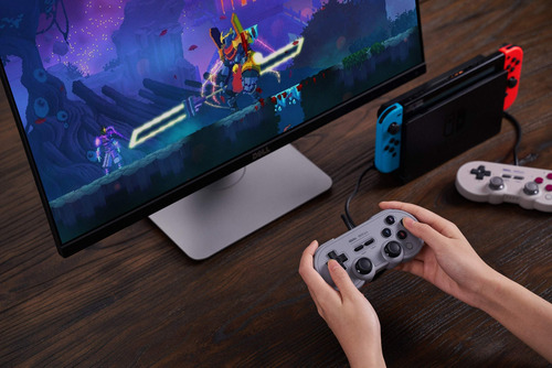 Gamepad Sn30 Pro De 8 Bits Con Cable Usb Para Switch, Window