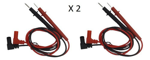 Cables Voltiamperimetro 2 Piezas Rojo Y Negro X2 Unidades