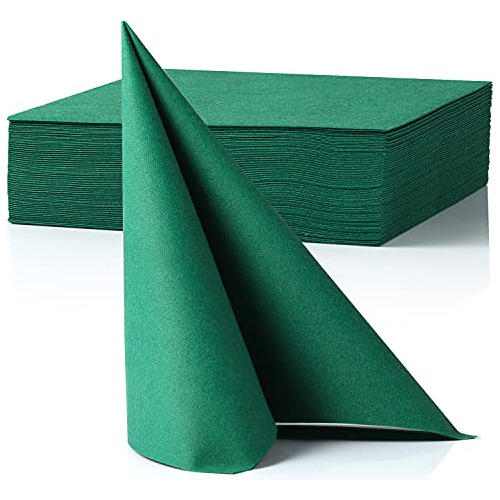 50 Pack Green Napkins, St Patricks Day Napkins Linen Fe...