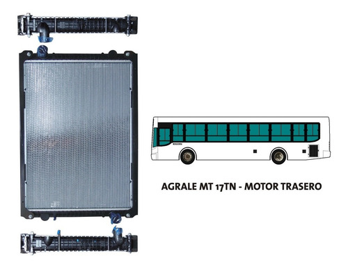 Imagen 3 de 6 de Radiador Agrale 17tn - Motor Trasero
