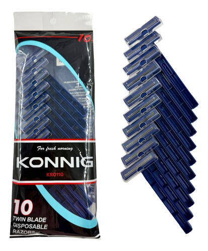 180 Pz Rastrillo De Afeitar Desechable Konning 2 Navajas