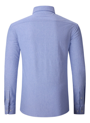 N Camisa Cómoda De Manga Larga Informal Ajustada Para Hombre