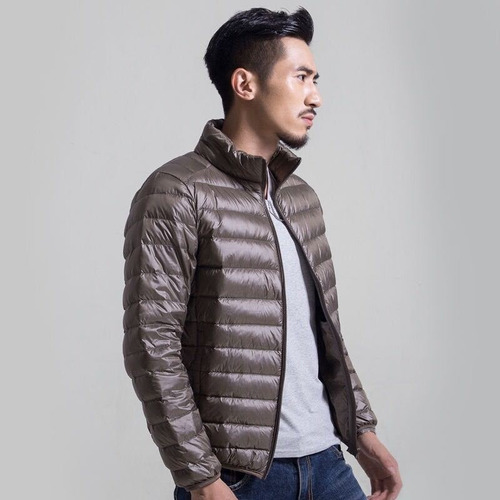 Chaqueta De Plumón Para Hombre Chaqueta Cálida Súper Ligera