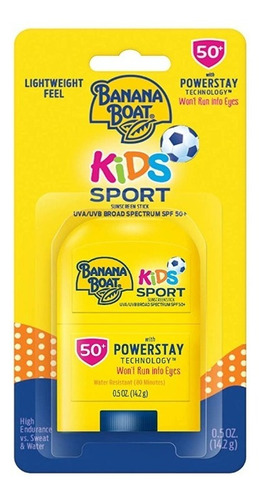 Banana Boat Kids Sport Sunscreen Stick Powerstay Tech Spf 50