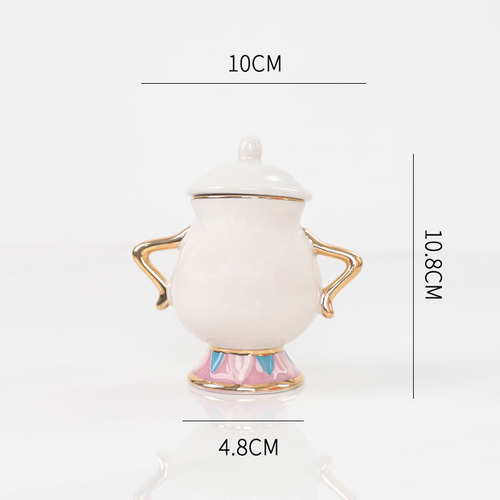 Juego De Tazas Para Tetera La Bella Y La Bestia