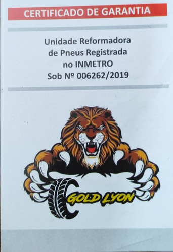 Pneu Remold Gold Lyon 14 E 15 Carga R (Recondicionado)