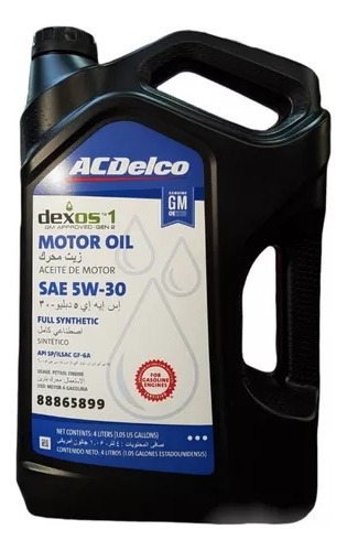 Aceite Acdelco 5w30 Dexos1 Sintetico 4l. L46