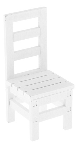 Muebles A Escala 1/6 Modelo De Madera Para Silla Blanca