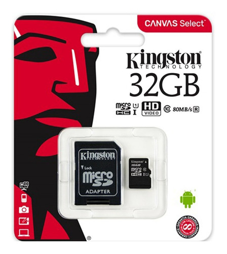 Memoria Microsd Sd 32gb Kingston Clase 10 Original