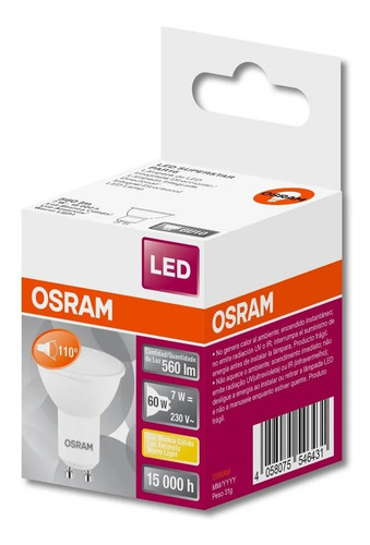 Imagen 3 de 5 de Spot Dicro + Lampara Osram Gu10 5w Fria/dia + Zocalo 220v