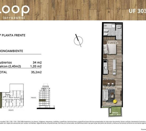 Imagen 5 de 5 de Venta Departamento Monoambiente De Pozo - Liniers