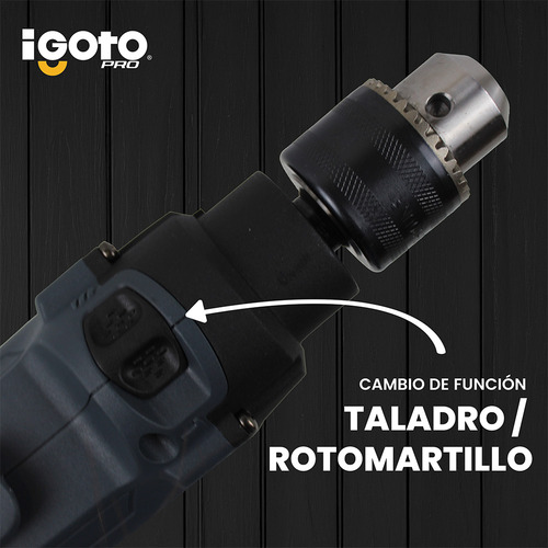 Taladro De Impacto Igoto 850w He1002 Rpm 48,000 Color Gris oscuro Frecuencia 60 Hz