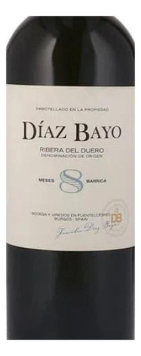 Vino tinto Tempranillo Diaz Bayo 750 ml