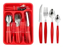 Comprar Jogo De Talheres Inox Com Suporte Gaveta Cozinha 25 Peças