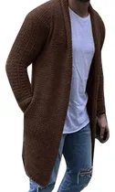 Comprar Suéter De Punto Abierto Para Hombre, Suéter Largo, Ropa De C