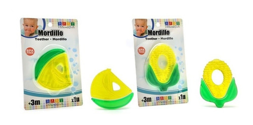 Imagen 1 de 3 de Mordillo Para Bebés Amarillo Y Verde - Baby Innovation
