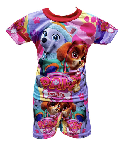 Conjunto Infantil Short Y Playera Personajes Divertidos Moda