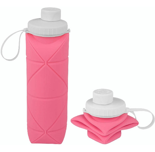 Botella Agua Plegable Silicon Viaje Oficina Fitness Vaso