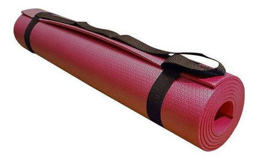 Tapete De Yoga E Pilates 170x60 Cm Com Alça Vermelho