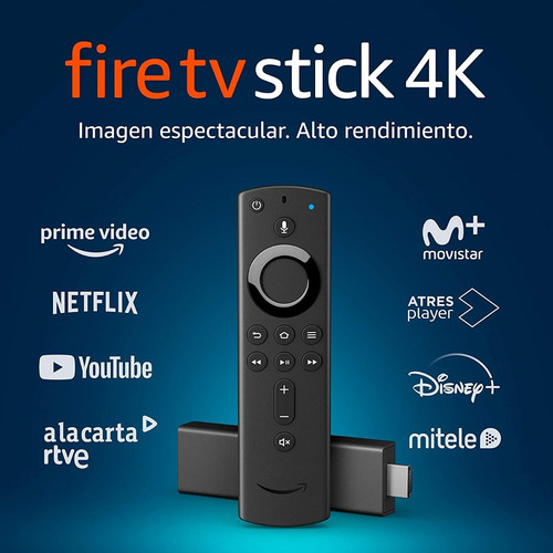 Amazon Fire TV Stick 4K de voz 4K 8GB negro con 1.5GB de memoria RAM