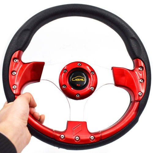 Universal 13 / 320mm Rojo Racing Coche Volante Envuelto Con 