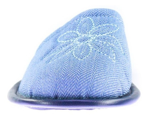 Pantufla Dama Mujer Calzatura 10005 Azul Descanso Suave Conf