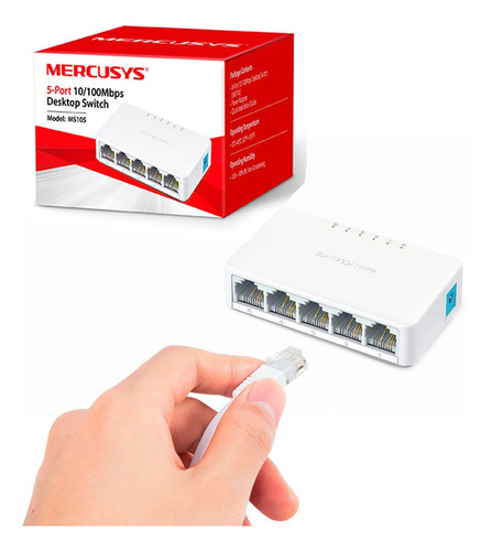 Mercusys Ms105 Switch De Escritorio De 5 Puertos 10/100mbps