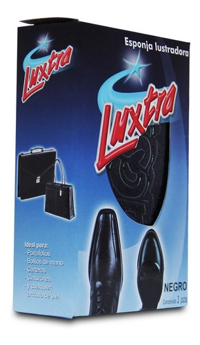 Esponja Lustradora  Para Calzado Pacsa Luxtra Negro 