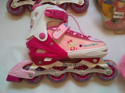 Imagen 3 de 6 de Patines Lineales Para Niña Con Kit De Proteccion