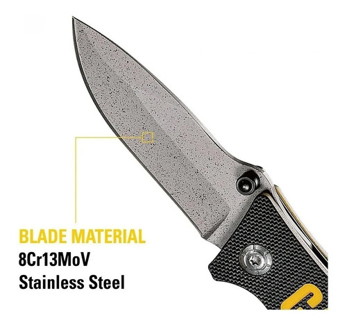 Imagen 5 de 7 de Cuchillo O Navaja Plegable Cat De Punta Curva 15 Cm 980003