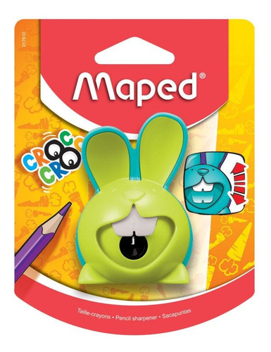 4 Pzas Sacapuntas Plastico Maped 17610 Croccroc 1 Orificio B