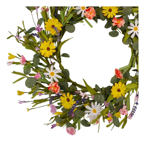 Decoración De Corona Floral Artificial Puerta Colgante De