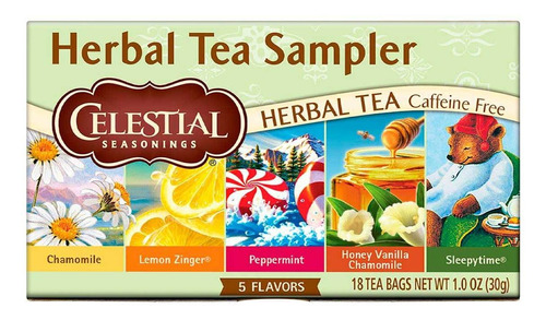 Surtido De Té Herbal Celestial Seasonings Herbal Tea Sampler 31g