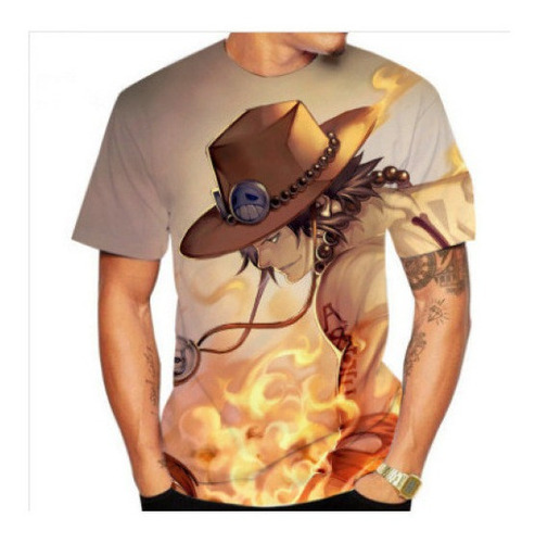 Manga One Piece 3d Impreso Hombre Camiseta Deportiva