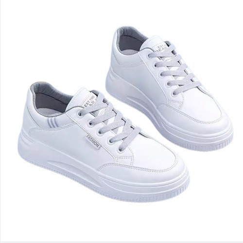 Zapatos Blancos Casuales De Suela Gruesa Para [u]