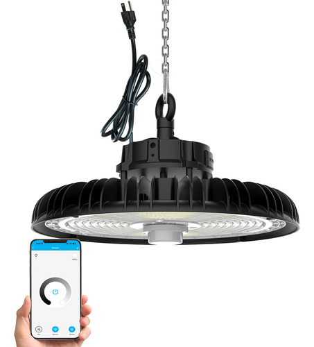 Lampara Led Industrial Tipo Ufo 200w Alta Potencia Colgante Estructura Smart