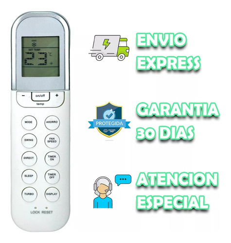 Control Remoto Para Mirage Ac X2 X Max Life Rg36b4/ Mayoreo!