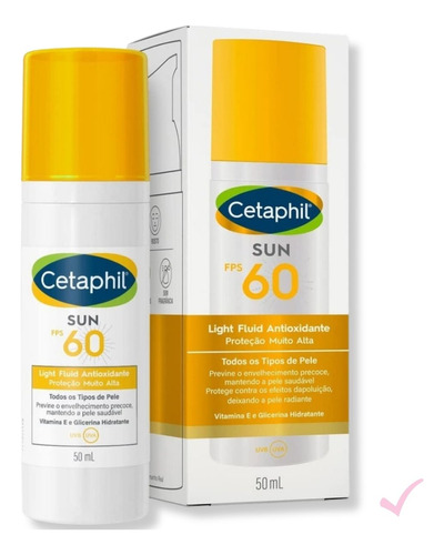 Protetor Solar Facial Cetaphil Sun Light Fps 60 50ml