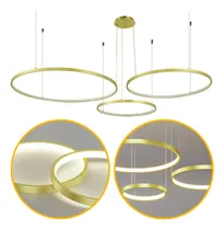 Comprar Lustre Pendente Anéis Led 3 Aneis Pe Direito Duplo L2531