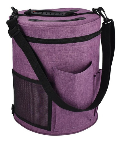 Imagen 4 de 8 de Bolso Porta Tejido Lanas Palillos Y Crochet Grande