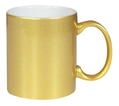 Taza Personalizada O Jarro Glitter Lisa Dorada