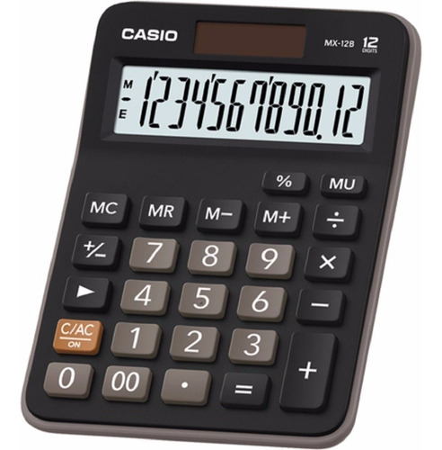 Pack 3 Calculadoras De Mesa 12 Dígitos Negra Mx-12b Casio