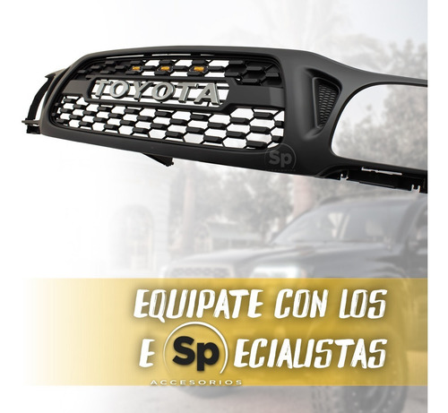 Imagen 5 de 7 de Parrilla Toyota Tacoma 2001 -2004 Negro Led Pro Trd Letras