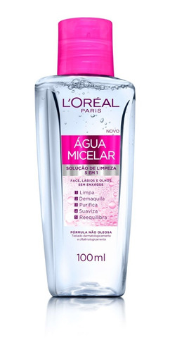 Água Micelar Solução De Limpeza 5 Em 1 100ml L'óreal Paris