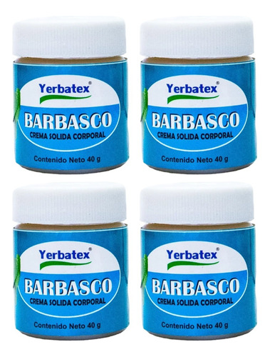 Pack 4 Pomadas De Barbasco Frasco De 40g