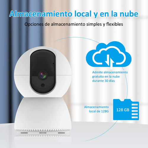 Cámara De Seguridad Interior 2k 3mp Wifi Detección Movimient